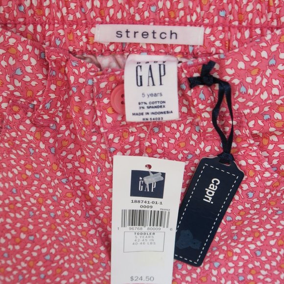 BabyGap Girls Pink Capri -5 Pocket  Size 5T  NWT - Picture 6 of 7